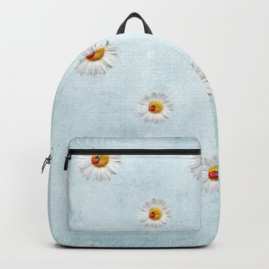 Daisies in love- lightblue pattern Backpack
