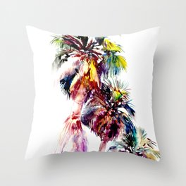 Desert Palm Trees, Southwestern tropical Palms Throw Pillow