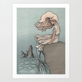 Evolution of a Mermaid Art Print
