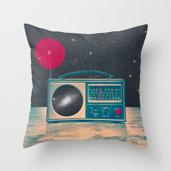 Space Radio Throw Pillow