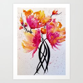 Hope - A joyful burst of floral colour to lift our spirits  Art Print