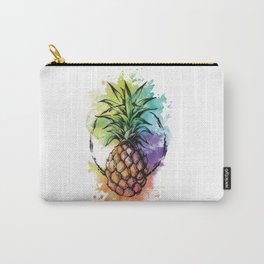 Watercolor Pineapple Carry-All Pouch