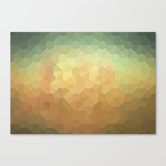 Nature's Glowing Geometric Abstract Canvas Print