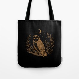 Owl Moon - Gold Tote Bag