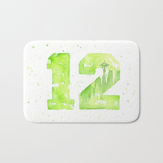 12th Man Seattle Art Bath Mat