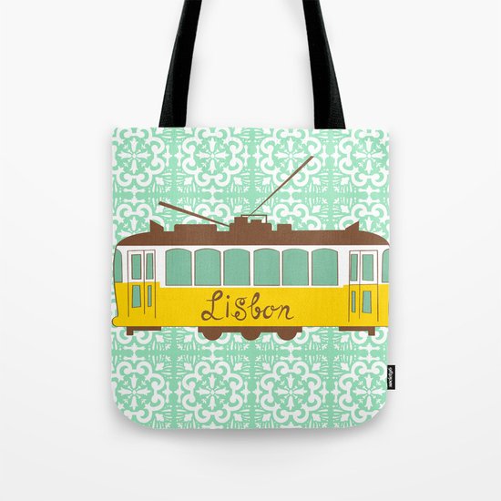 Lisbon Tram Tote Bag