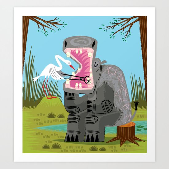 Hippopotamouth Art Print