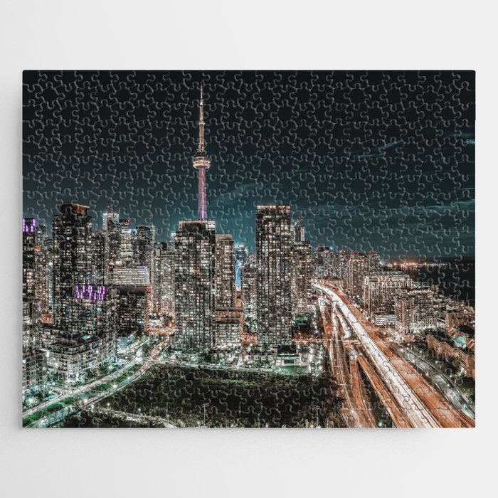 Toronto Night Sky Jigsaw Puzzle