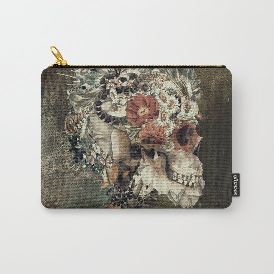 Skull on old grunge Carry-All Pouch