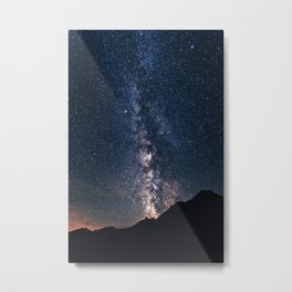 Milky way over the Alps Metal Print | Alps, Italy, Photo, Blue, Night, Milkyway, Milky, Stars, Way, Galaxy 