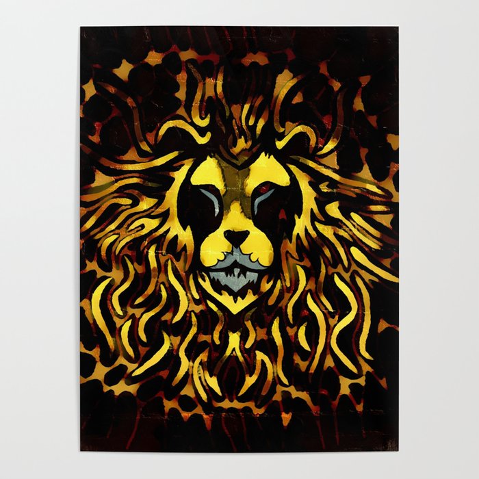 Poster Graffiti Lion