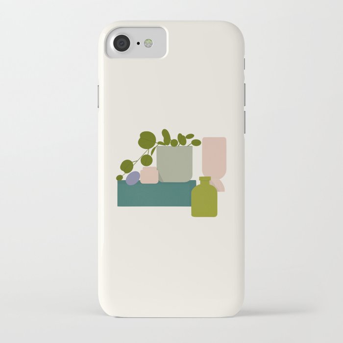 Geometric Shapes Flower Vase Art  iPhone Case