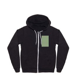 Vibrant Mosaic Abstract Tiles Mint Zip Hoodie