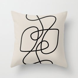 Modern Line Art Throw Pillow