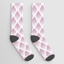Magenta Abstract Pattern Socks
