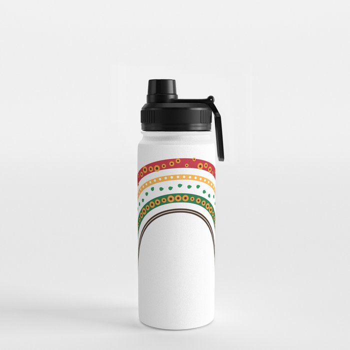 Abstract Sunflower boho rainbow  Water Bottle