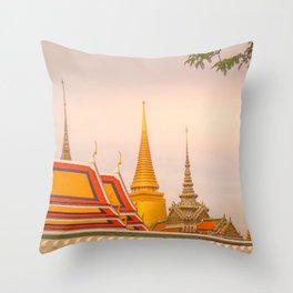 Grand Palace Bangkok - 3 towers Throw Pillow