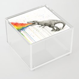 T-Rex Dinosaur Vomits Rainbow Acrylic Box