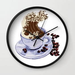 Great wave off coffee Wall Clock | Drink, Good, Coffeewave, Graphicdesign, Coffeeislife, Decaf, Contemporary, Greatwave, Digital, Caffein 