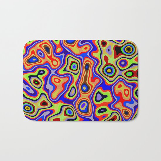 Cool colorful patterns abstract Bath Mat