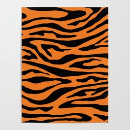 Psychedelic Tiger abstract art. Digital Illustration background. Poster