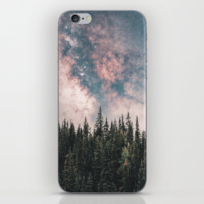 Milky Way Stars Forest iPhone Skin