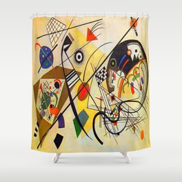 Wassily Kandinsky Transverse Line, colorful  Shower Curtain