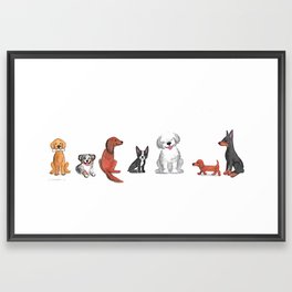 Puppy Party 1  Framed Art Print