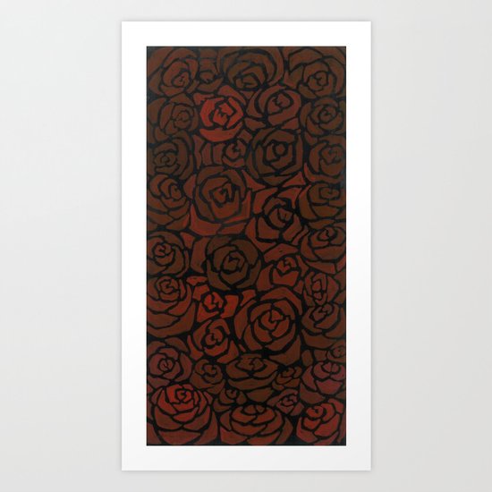Cluster of Roses Art Print