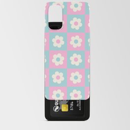 Checkered Daisies in Pink and Blue Android Card Case