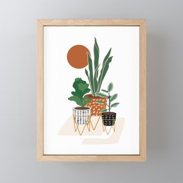 Plants In Planters Framed Mini Art Print