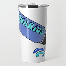 Zodiac Sign - Aquarius - Water Bearer - Water Bottle Travel Mug