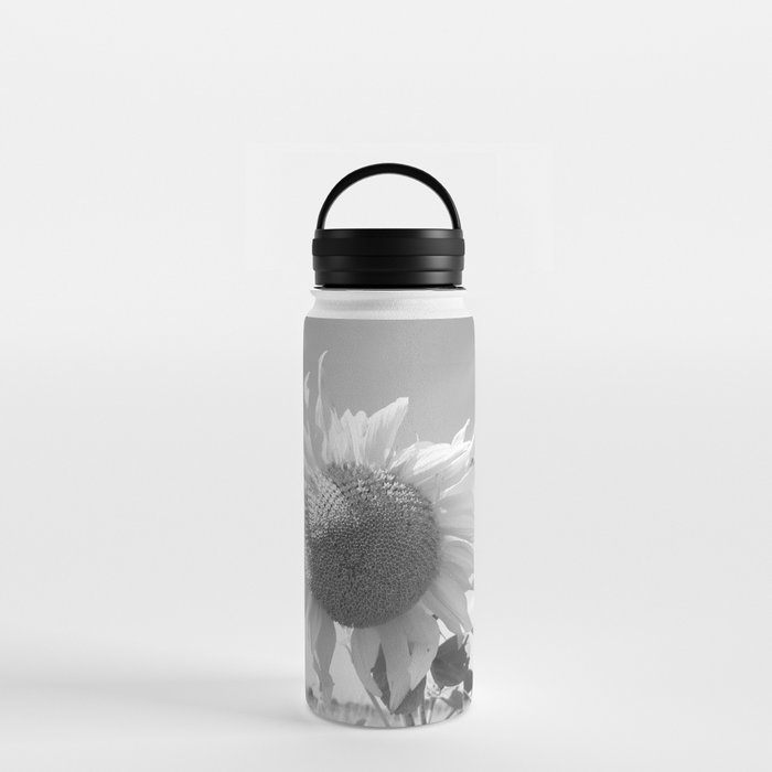 Monochromatic summer sunflower in the field Water Bottle
