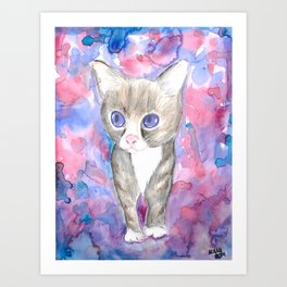 Baby Liberty (All Proceeds are donated to Liberty's medical funds) Art Print | Helpneeded, Fortpierce, Cute, Rescue, Animalrescue, Liberty, Independenceday, Catlady, Kitten, Cat 