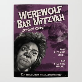 Werewolf Bar Mitzvah Spooky Scary Poster