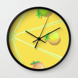 Lemon Rainbow Wall Clock