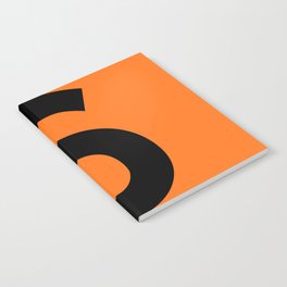 Number 6 (Black & Orange) Notebook