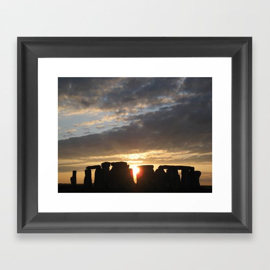 Sunset at Stonehenge Framed Art Print