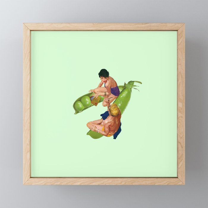 two peas in a pod Framed Mini Art Print
