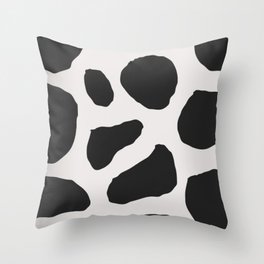 Cowhide black and white Throw Pillow