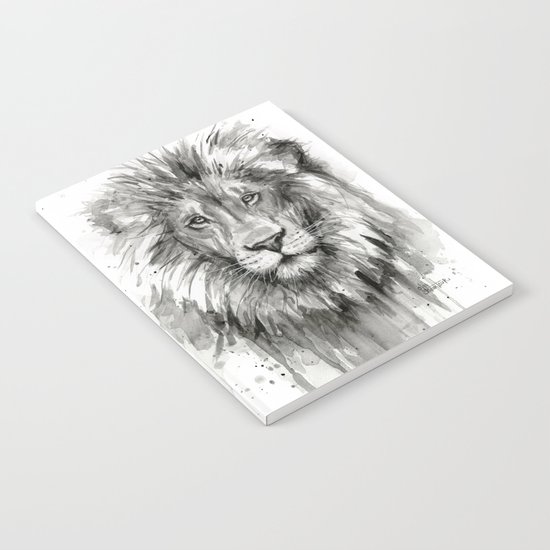 Lion Watercolor Animal Notebook