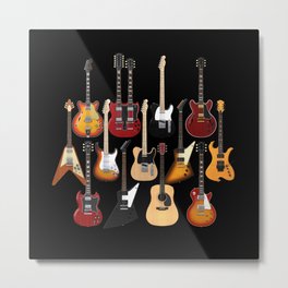 Too Many Guitars! Metal Print