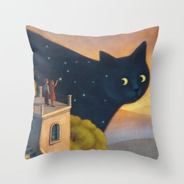 Eyes of the night Throw Pillow