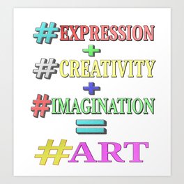 "ART EQUATION" Cute Expression Design. Buy Now Art Print
