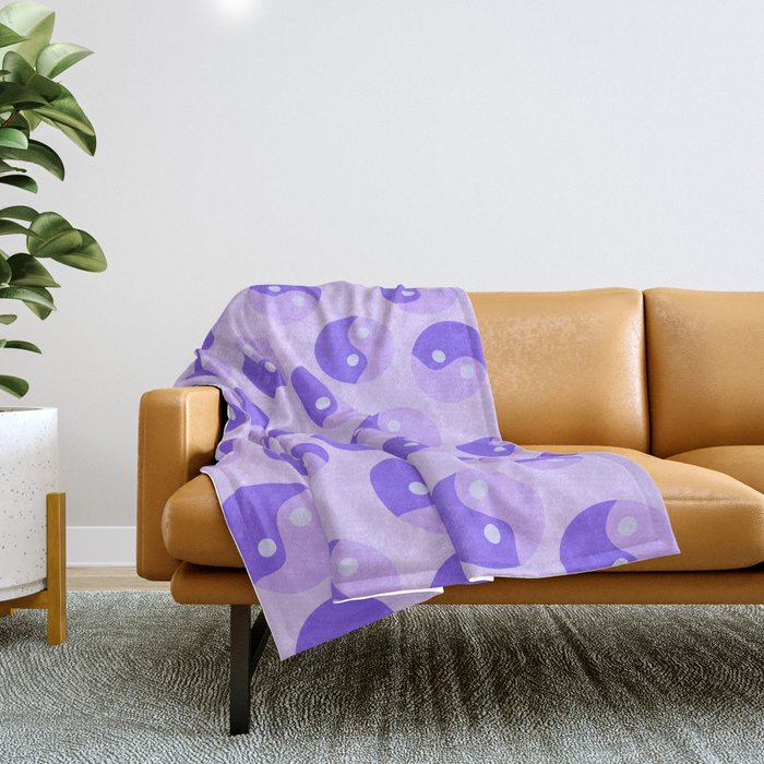 Peaceful Disco - purple  Throw Blanket