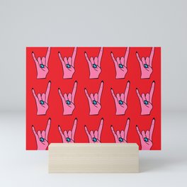 The Horns - Rock On Mini Art Print