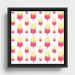 Summer Popsicles Framed Canvas