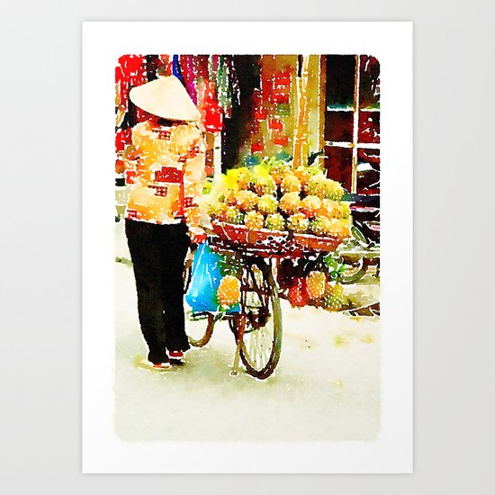 Pineapple Lady in Hanoi Art Print