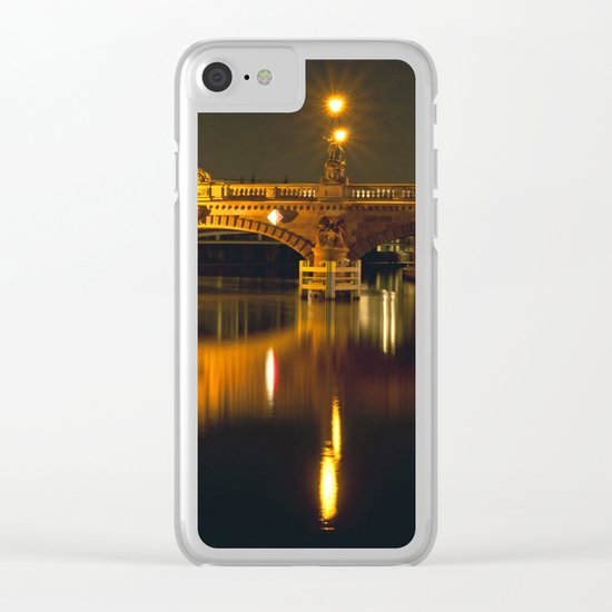 Moltke-Bridge at the river Spree in Berlin Clear iPhone Case