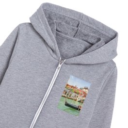Venetian Charm / Venice canal view in sunny summer day / Italy travel Kids Zip Hoodie
